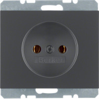 Розетка без з/к, 16А/250В, цвет антрацит, матовый, K.1 Berker 6167157006