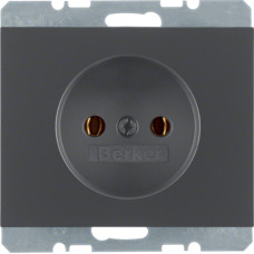 Розетка без з/к, 16А/250В, колір антрацит, матовий лак, K.1 Berker 6167157006