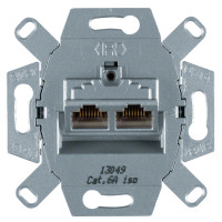 Розетка UAE 8/8-полюсн. экранированная, Кат.6a, ISO, двойная, Berker WDF410862