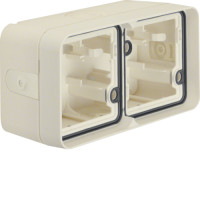 Корпус с рамкой 2Х для н/у, горизонтальный, белый, W.1 Berker WNA685B