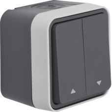 Кнопка до жалюзі 2-клавішна IP55, сіра, 10А/250В W.1 Berker WNC302