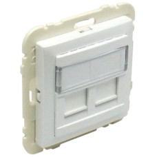 Центральна панель розетки комп'ютерної під два RJ45, Крижаний LOGUS 90 Efapel 90442 SGE