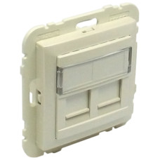 Центральна панель розетки комп'ютерної під два RJ45, Перламутровий LOGUS 90 Efapel 90442 SPE