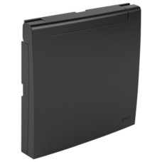 Центральна панель розетки з заземленням з кришкою IP44, Чорний LOGUS 90 Efapel 90634 TPM