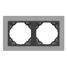 Рамка 2-постова, Алюміній / Графіт, ANIMATO LOGUS 90 Efapel 90920 TAS