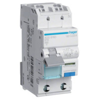Дифференциальный автоматический выключатель QC 1P+N 6kA B-16A 30mA A, Hager ADS916D