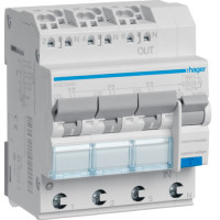 Дифференциальный автоматический выключатель 3x(1P+N) 6kA C-13A 30mA тип-А QuickConnect, Hager ADZ363D