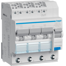 Диференційний автоматичний вимикач 3x(1P+N) 6kA C-13A 30mA тип-А QuickConnect, Hager ADZ363D