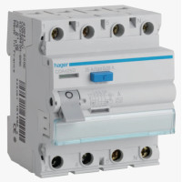 Устройство защитного отключения УЗО 4P, 6kA, 25A, 30mA, A, Hager CDA425D