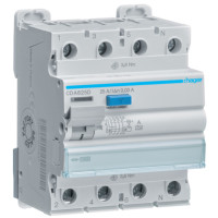 Устройство защитного отключения УЗО 4P, 25A, 30 mA, A, 10kA, 4м, Hager CDA625D