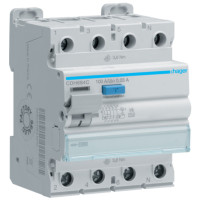 Устройство защитного отключения УЗО 4P, 100A, 30 mA, A-Hi, 10kA, 4м, Hager CDH684C