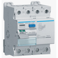 Устройство защитного отключения УЗО 4P, 10kA, 63A, 300mA, B+, Hager CFB663D