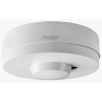 Датчик руху зовнішньої установки, білий, IP54, 360 град, 20х4м, Hager EE883