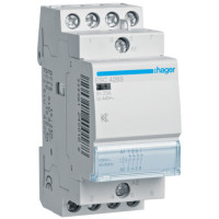 Контактор безшумний 25A, 4НЗ, 230В, 2м Hager ESC426S