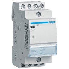 Контактор безшумний 25A, 4НЗ, 230В, 2м Hager ESC426S