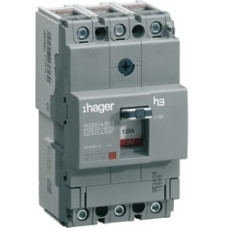 Автоматичний вимикач x160, In=16А, 3п, 18kA, Тфікс./Мфікс. Hager HDA016L
