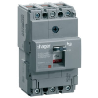 Автоматический выключатель x160, In=32А, 3п, 18kA, Тфикс./Мфикс. Hager HDA032L