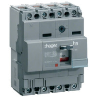 Автоматичний вимикач x160, In=40А, 4п, 18kA, Тфікс./Мфікс. Hager HDA041L