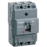 Автоматичний вимикач x160, In=50А, 3п, 18kA, Тфікс./Мфікс. Hager HDA050L