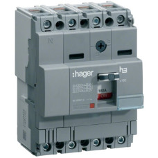 Автоматичний вимикач x160, In=100А, 4п, 18kA, Тфікс./Мфікс. Hager HDA101L