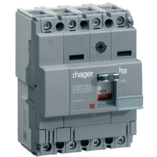 Автоматический выключатель x160, In=125А, 4п, 18kA, Тфикс./Мфикс. Hager HDA126L
