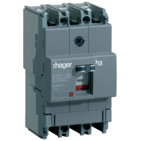Автоматичний вимикач x160, In=160А, 3п, 18kA, Тфікс./Мфікс. Hager HDA160L