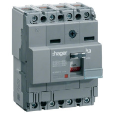 Автоматический выключатель x160, In=160А, 4п, 18kA, Тфикс./Мфикс. Hager HDA161L