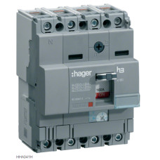 Автоматичний вимикач x160, In=40А, 4п, 25kA, Трег./Мфікс. Hager HHA041H
