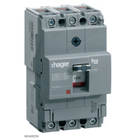 Автоматический выключатель x160, In=63А, 3п, 25kA, Трег./Мфикс. Hager HHA063H