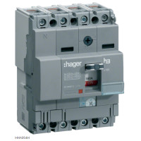 Автоматичний вимикач x160, In=63А, 4п, 25kA, Трег./Мфікс. Hager HHA064H
