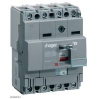 Автоматический выключатель x160, In=80А, 4п, 25kA, Трег./Мфикс. Hager HHA081H