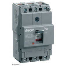Автоматичний вимикач x160, In=160А, 3п, 25kA, Трег./Мфікс. Hager HHA160H