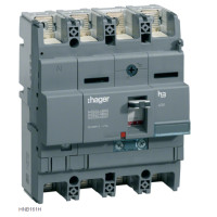 Автоматический выключатель x250, In=160А, 4п, 40kA, Трег./Мрег. Hager HNB161H
