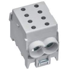 Модульна вводна 1-полюсна клема 2x70/2x50, 160А, сіра, Hager KH70G