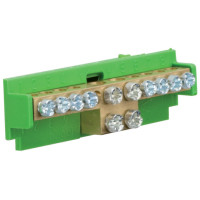 Клема захисна з тримачем 2x16+8x10мм2 Hager KM10E