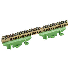Клема захисна з тримачем 1х25+11x16+13x10мм2 Hager KM25E
