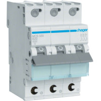 Автоматический выключатель QC In=20 А, 3п, C, 6 kA, 3м Hager MCS320