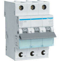 Автоматический выключатель QC In=25 А, 3п, C, 6 kA, 3м Hager MCS325