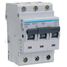 Автоматичний вимикач In=25 А, 3п, D, 10 kA, 3м Hager NDN325