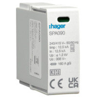 Вставний модуль 1P T1+T2 L-N для SPA9xxx, Hager SPA090