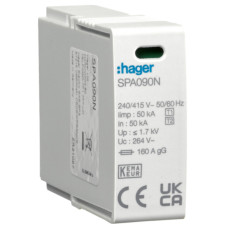 Вставний модуль 1P T1+T2 N-PE для SPA9xxx, Hager SPA090N