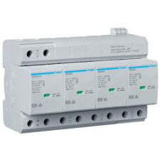 Розрядник (ПЗІП) T1+T2 4P Uc 350V 25kA 1,5kV TNS/TT +дод.контакт, Hager SPA801