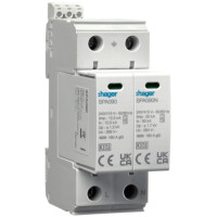 Розрядник (ПЗІП) T1+T2 2P 25kA 1,2kV TN-S TT +дод.контакт, Hager SPA911
