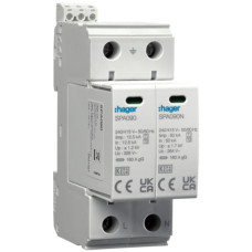 Розрядник (ПЗІП) T1+T2 2P 25kA 1,2kV TN-S TT +дод.контакт, Hager SPA911