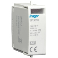 Вставний модуль 40kA 440V для розрядників T2 IT, Hager SPB013