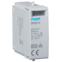 Вставний модуль T2 L-N Uc 275V Imax 40kA Up 1.35kV, Hager SPB015