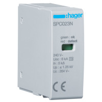 Вставний модуль T3 1P Uc 264V In 5kA Uoc 6kV Up 1.25kV, Hager SPC023N