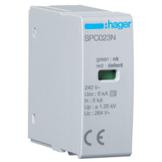 Вставний модуль T3 1P Uc 264V In 5kA Uoc 6kV Up 1.25kV, Hager SPC023N