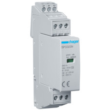 Розрядник (ПЗІП) T3 1P+N Uc 264V In 5kA Up 1.25kV +дод.контакт, Hager SPC203N