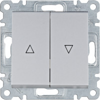 Вимикач жалюзі "Контактор", срібний, Lumina Hager WL0322
